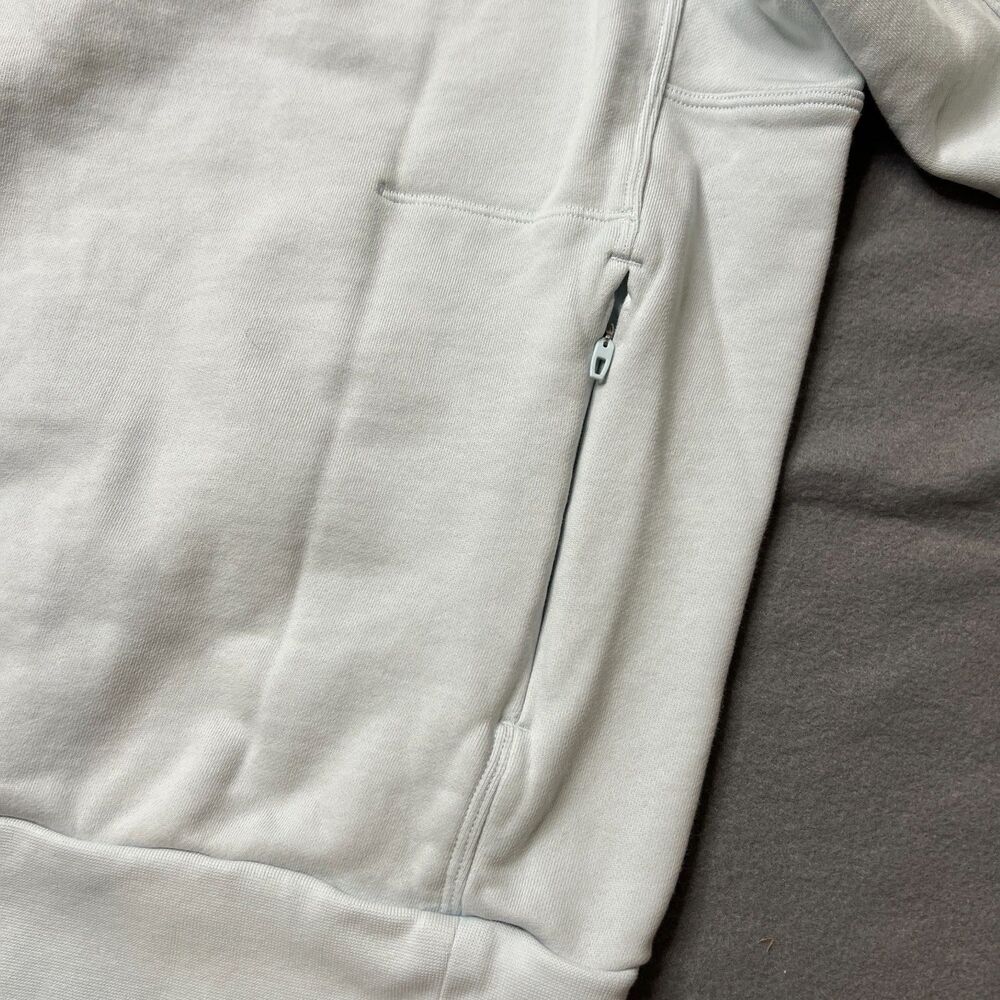 Lululemon French Terry Sweatshirt Men's Large Blue Long Sleeve Half Zip Pullover - Picture 12 of 15